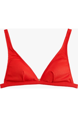 Koton Dokulu V Yaka Bralet Bikini Üst Kırmızı 6sak10178mm