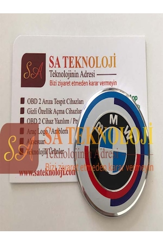 Bmw direksiyon logo 47 mm Aliminyum(NewType Mavi-Beyaz)