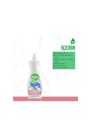 Siveno %100 Doğal Emzik ve Biberon Temizleyicisi Bitkisel Elde Bulaşık Sabunu Nemlendirici Vegan 500 ml