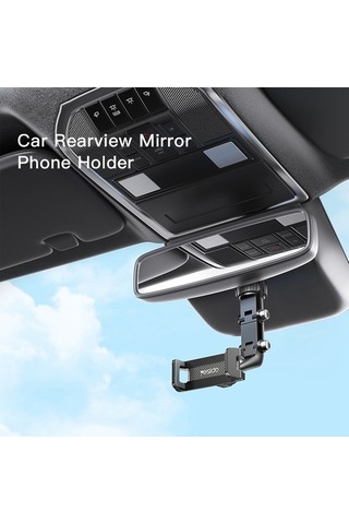 Voguecode Yesıdo C192 Klipsli Dönen Araba Dikiz Aynası Montaj Ayarlanabilir Braket 4-6.7 Inç Telefon Tutucu Siyah Yok Havalandırma 0vgnea