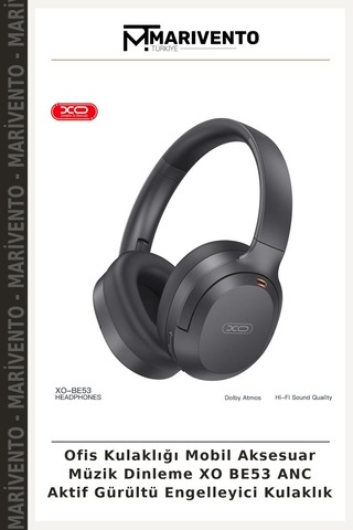 Ofis Kulaklığı Mobil Aksesuar Müzik Dinleme Xo Be53 Anc Aktif Gürültü Engelleyici Kulaklık