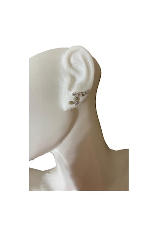 Zirkon Taşlı Yıldız Tasarım Tragus Helıx Kıkırdak Pearsıng Küpe 1adet Gümüş