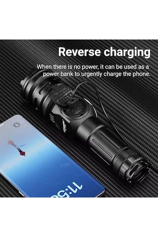 Ws-6868 25watt 2500 Lümen Usb Type-c Şarjlı El Feneri Belirtilmemiş