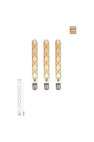 Rustik Led Çubuk Ampul E27 8w 2500k Gün Işığı 3'lü Erd-38