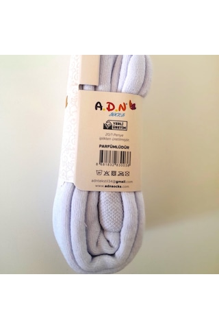 A.D.N. Kız Çocuk Kalın Külotlu Çorap Beyaz