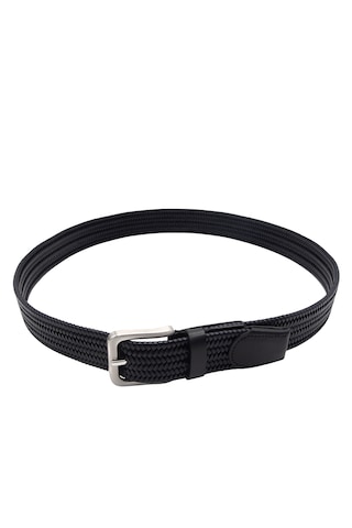 Pierre Cardin Premium Örgü Deri Kemer En 3,5 Cm Pc-1712 Siyah