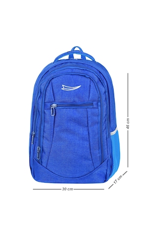 Su Gecirmez Cordura Kumas Punterez Dikisli Laptop Ve Suluk Bolmeli Gunluk Ve Okul Sirt Cantasi Saks