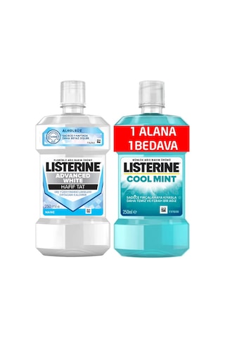 Listerine Ağız Bakım Suyu Advanced White 250 ML + Cool Mint 250 ML