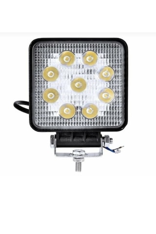 Point Çalışma Led Lambası Off Road Gündüz Farı Sis Kare 27w 9 Led 1 Adet