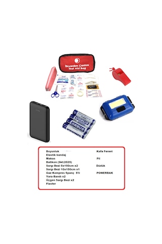 Bilgehan 15 Parça Acil Durum İlkyardım Çantası