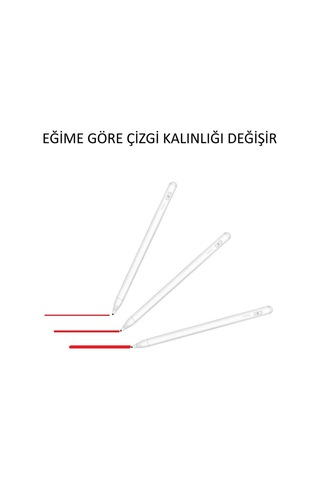 iPad Uyumlu 10.2 2021 (9.Nesil) Eğime Duyarlı Şarjlı Stylus Kalem