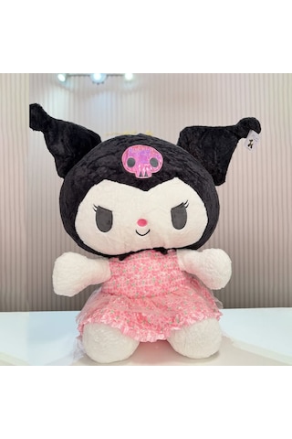 Karikatür Peluş Kuromi Sanrio Cool Peluş Oyuncak Açık Pembe - Siyah