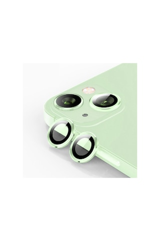 Ally Apple iPhone 15 Uyumlu /15 Plus Tempered Kamera Lens Koruma Cami - Yesıl