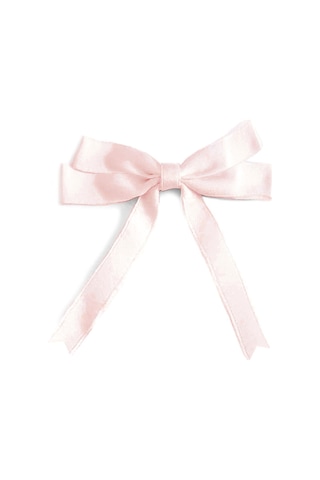 10 Adet Pudra Pembe Saten Fiyonk Süsleme Küçük Kurdele Seti