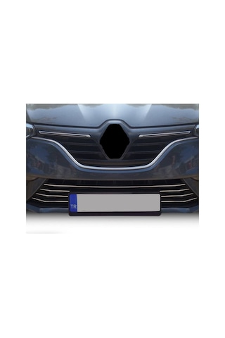 Ön Tampon Çıtası Krom Üst Kalite 7 Parça Megane-4 Hb 5d 2016 Ve Sonrası Modeller İçin