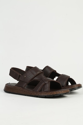 Pierre Cardin Hakiki Deri Erkek Kahve Sandalet Pc-7331 Kahverengi