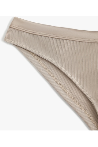 Koton Brief Külot Fitilli Saten Bel Detaylı Gri 4slk30162mk Gri