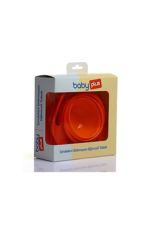 Baby Plus İçindekini Dökmeyen Eğlenceli Pp Mama Tabağı Turuncu XYZ-020212 Çok Renkli