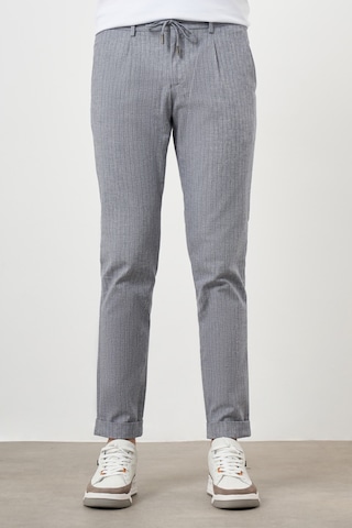 Morven Erkek Lacivert Pamuk Keten Trend İpli Jogger Slim Fit Spor Pantolon Lacivert