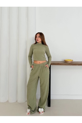 Balıkçı Yaka Örme Takım Mint St265865 Mint