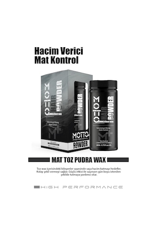 Motto Plus Şekillendirici ve Hacim Verici Toz Pudra Mat Wax 20 G