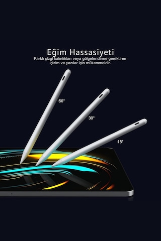 Fuchsia iPad Air 6. Nesil M2 Uyumlu 11" Avuç İçi Red Ve Eğim Özellikli Manyetik Yapışan Dokunmatik Kalem