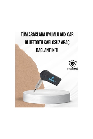 Northcity Araç İçi Bluetooth Aux Adaptörü - Kablosuz Müzik Ve Eller Serbest Görüşme