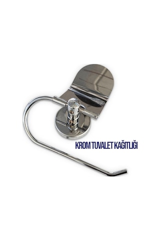 Krom Kapaklı Tuvalet Kağıtlığı Wc Kağıtlık Tuvalet Kağıdı Askısı Krom