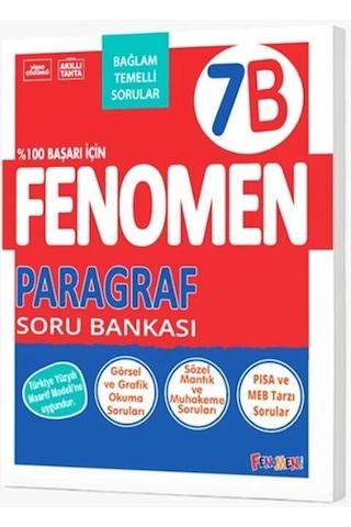 7. Sınıf Paragraf Fenomen B Soru Bankası Fenomen Okul Yayınları