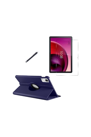 Lenovo Tab K11 Tb-330fu Uyumlu Kılıf Dönebilen Standlı Tablet Kılıfı + Ekran Koruyucu + Kalem