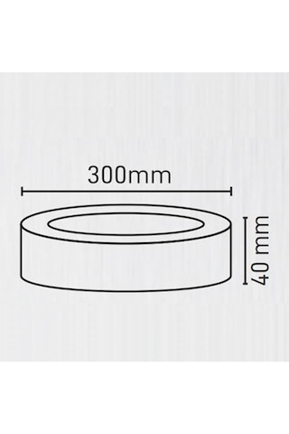 Maxled 24W Yuvarlak Sıva Üstü Led Panel 4000K Ilık Beyaz Diğer