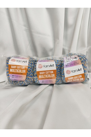 Baby Cotton Multicolor El Örgü İpi 3 Adet - 5211