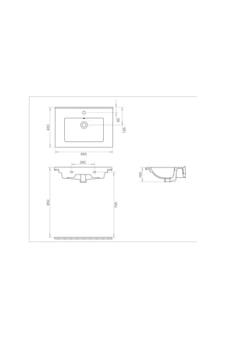 Turavit Safir 65 CM Etajerli Lavabo