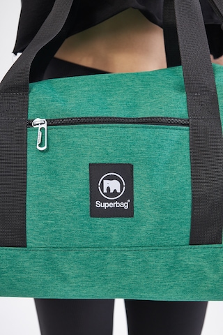 Superbag Seyahat Spor Çantası Yeşil Kadın Erkek Unisex Yeşil - Siyah