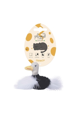 M-pets Plume Ostrich Catnipli Kedi Oyuncağı White