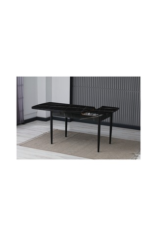 Sonata Mdf 80 X 130 Açılabilir Mutfak Masası Siyah Siyah