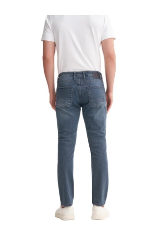 Cazador Erkek Terry Normal Bel Slim Fit Boru Paça Jean Pantolon Koyu Gri