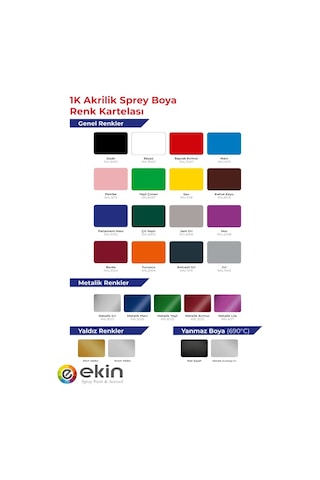 Ekin 400 Ml Sprey Boya Boncuk Mavi Renk 5 Adet Boncuk Mavi - Rall 5017