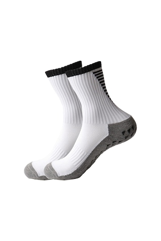 Suofeng Erkek Spor Çorapları: Anti Kayma, Dayanıklı, Kalın Pamuklu, Kısa/uzun Seçenekli Futbol Çorapları Beyaz