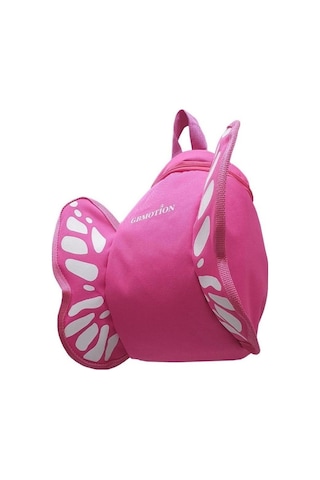 Pembe Kelebek Çocuk Sırt Çantası Pembe Özel Tasarım