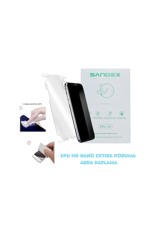 Samsung Galaxy Uyumlu S9 Plus Nano Full Arka Kaplama Esnek Ultra İnce - Sandex - Epu Hd
