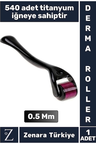 Premium 0.5 Mm 540 Titanyum İğneli Cilt Yenileyici Pürüzsüz Cilt Bakım Güzellik Aleti Derma Roller