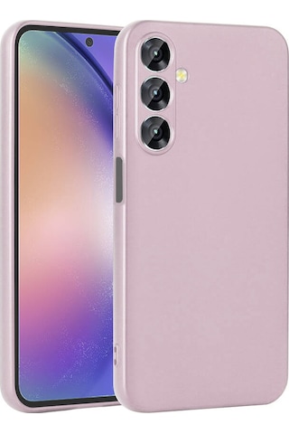 Noktaks Samsung Galaxy Uyumlu A16 Kılıf Mat Soft Premier Silikon Kapak Rose Gold T36376