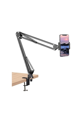 Nodar Nd1052 Mafsallı Kollu Masa Kenarı Telefon Ve Tablet Standı - Siyah