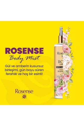 Rosense Body Mist Vücut Spreyi Gül & Amber 200 Ml