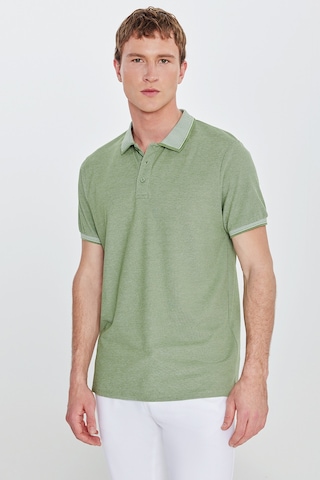 Ac&Co / Altınyıldız Classics 4A4820200047Ysls Düğmeli Polo Yaka Cepsiz Slim Fit Erkek Tişört Yeşil