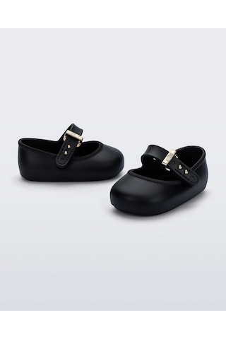 Mini Melissa Ballerina Siyah Kız Bebek İlk Adım Ayakkabı - 38057