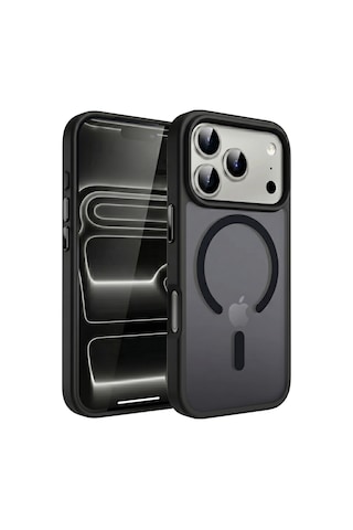 Ps iPhone Uyumlu 17 Pro Max Mist Serisi Magsafe Kılıf - Siyah