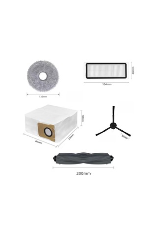 Synodicmonth Dreame L20 Ultra/l30 Ultra Elektrikli Süpürge İçin Aksesuar Seti Ana Yan Fırça Hepa Filtre Paspas Bezi Toz Torbaları Parçaları