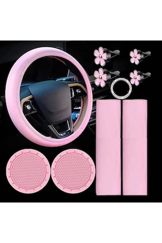 Liangmei 10 Adet Deri Direksiyon Kılıfı Kadınlar İçin Sevimli